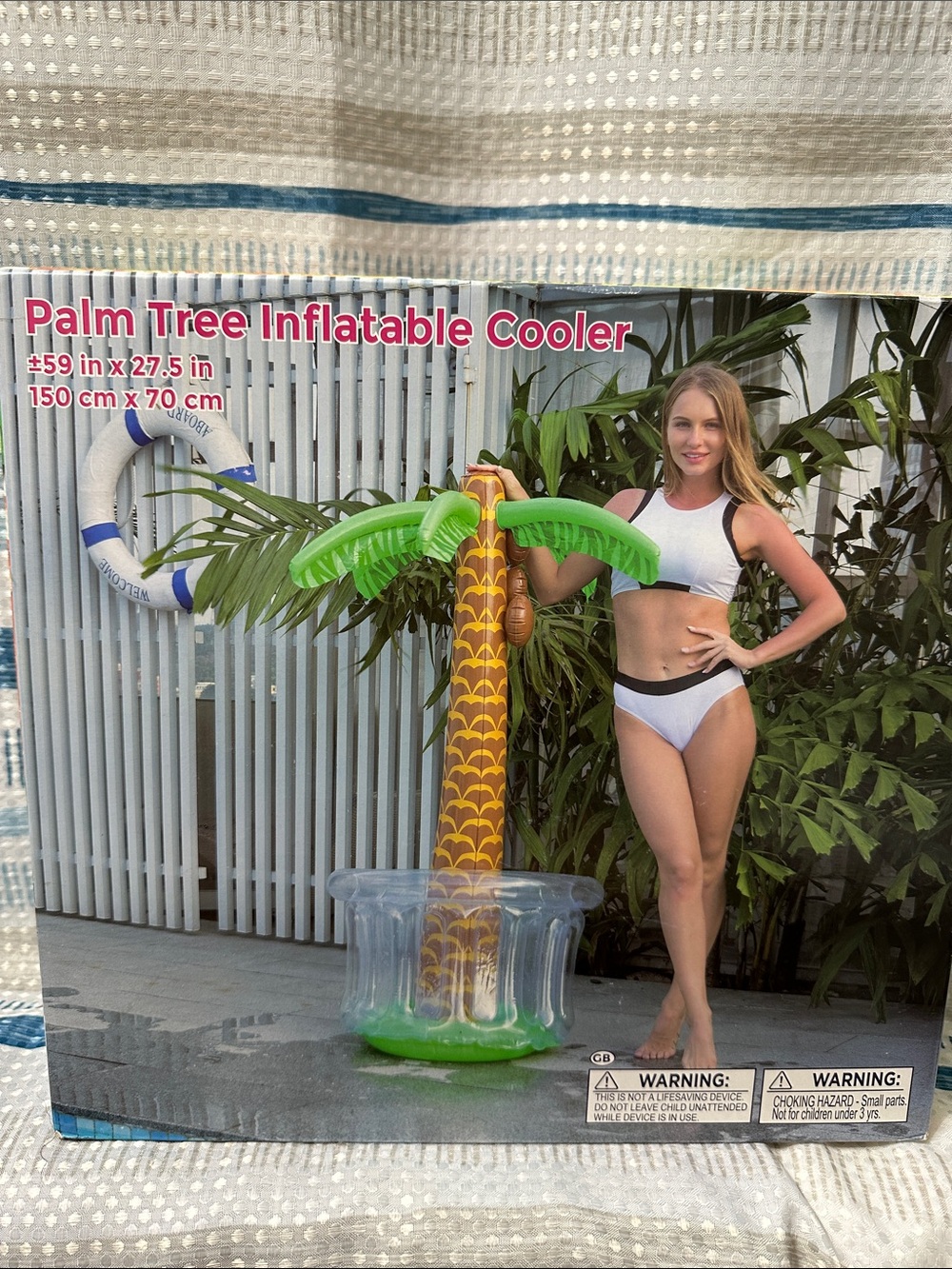 Brand New in Box Palm Tree Inflatable Coolor